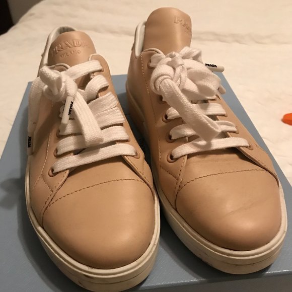 Prada Leather Platform Sneakers - Picture 1 of 3